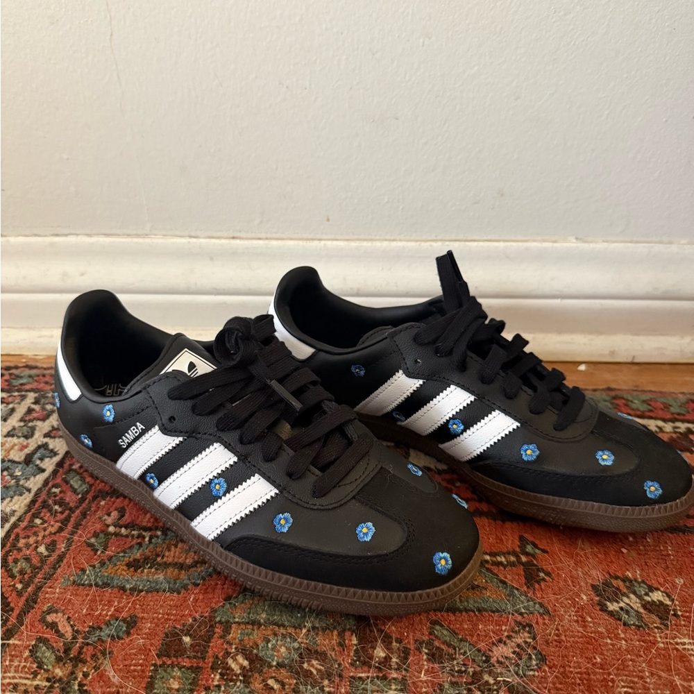 adidas Samba - “Light Blue Floral Core Black”(Women's) - Picture 5 of 12